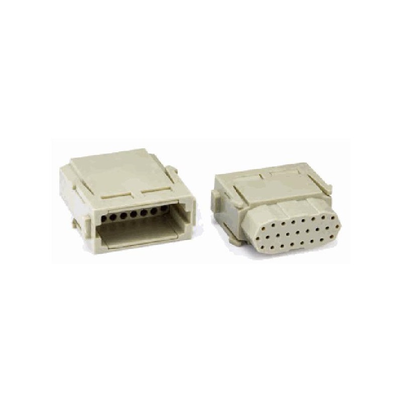 Insert HM modulaire, Raccordement à Sertir, mâle, 25 pin, 4A, Polycarbonate 